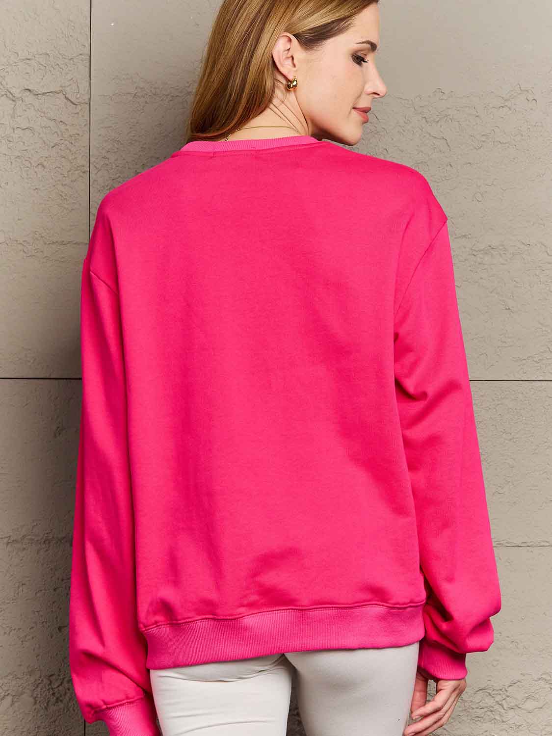 Simply Love Full Size Dropped Shoulder Sweatshirt