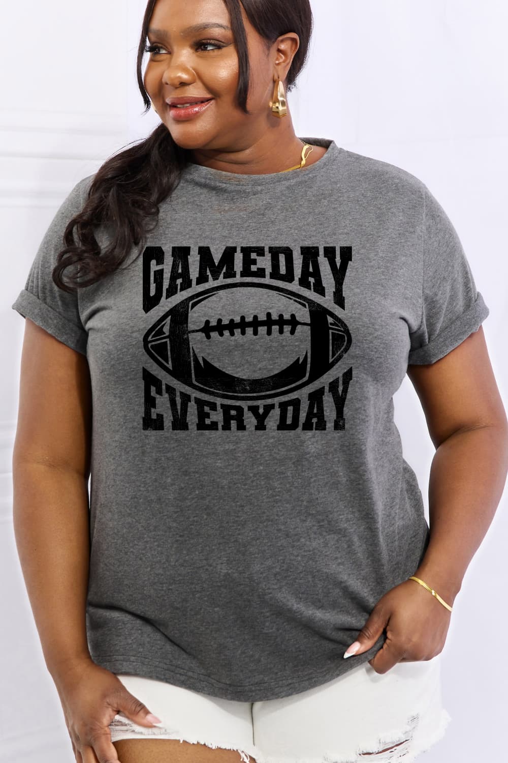 Simply Love Full Size GAMEDAY EVERYDAY Graphic Cotton Tee