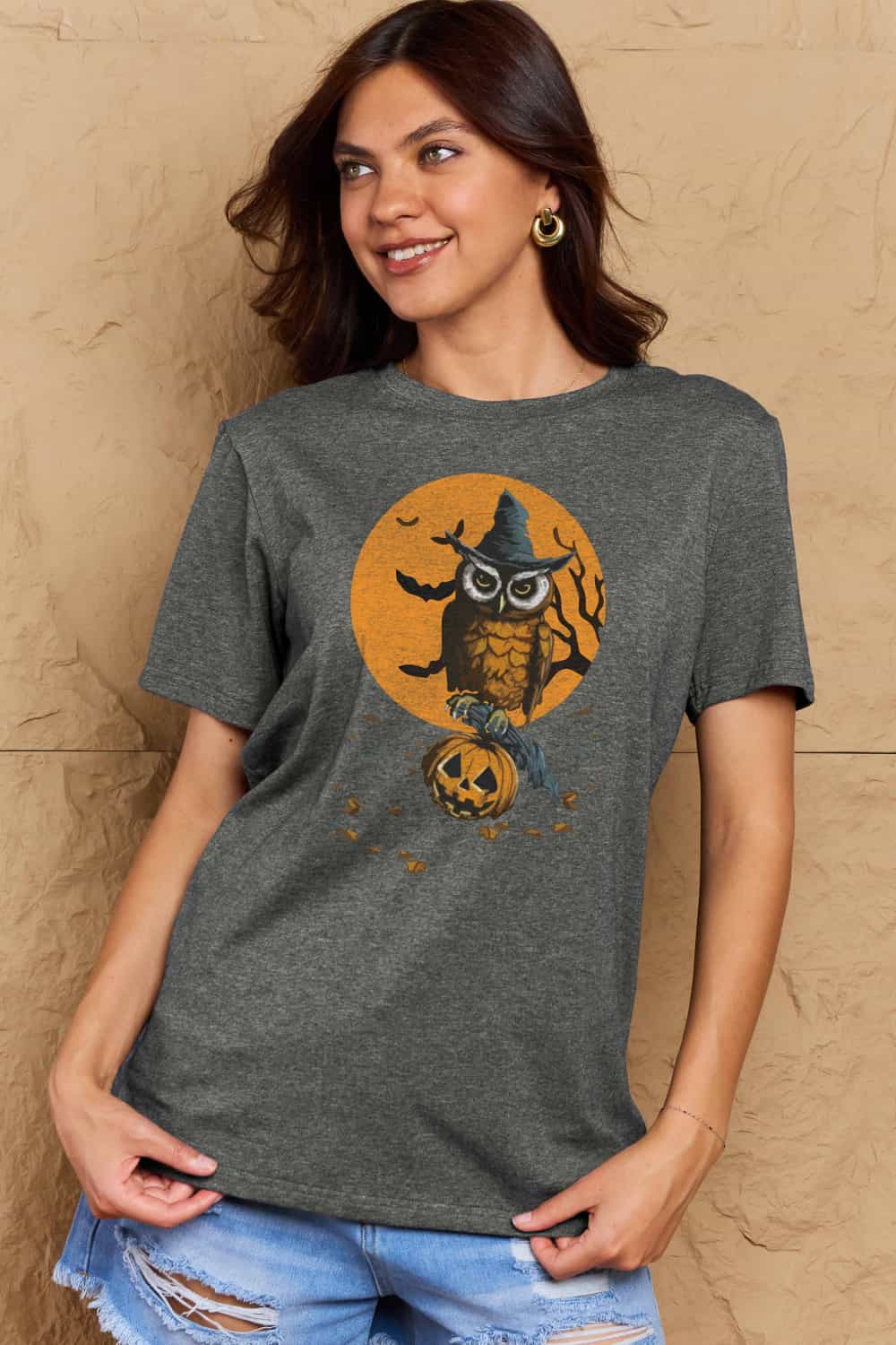 Simply Love Full Size Holloween Theme Graphic Cotton Tee