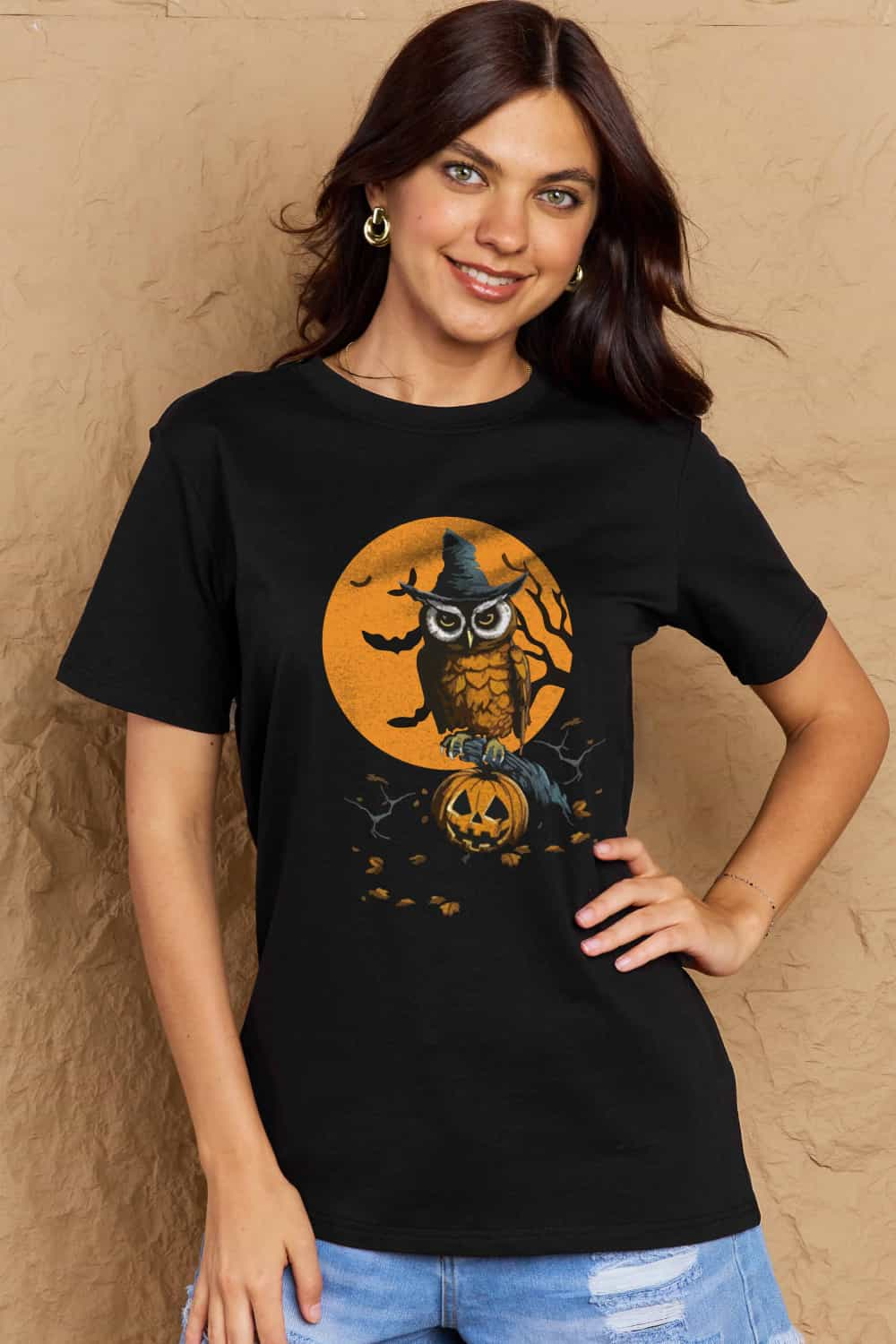 Simply Love Full Size Holloween Theme Graphic Cotton Tee